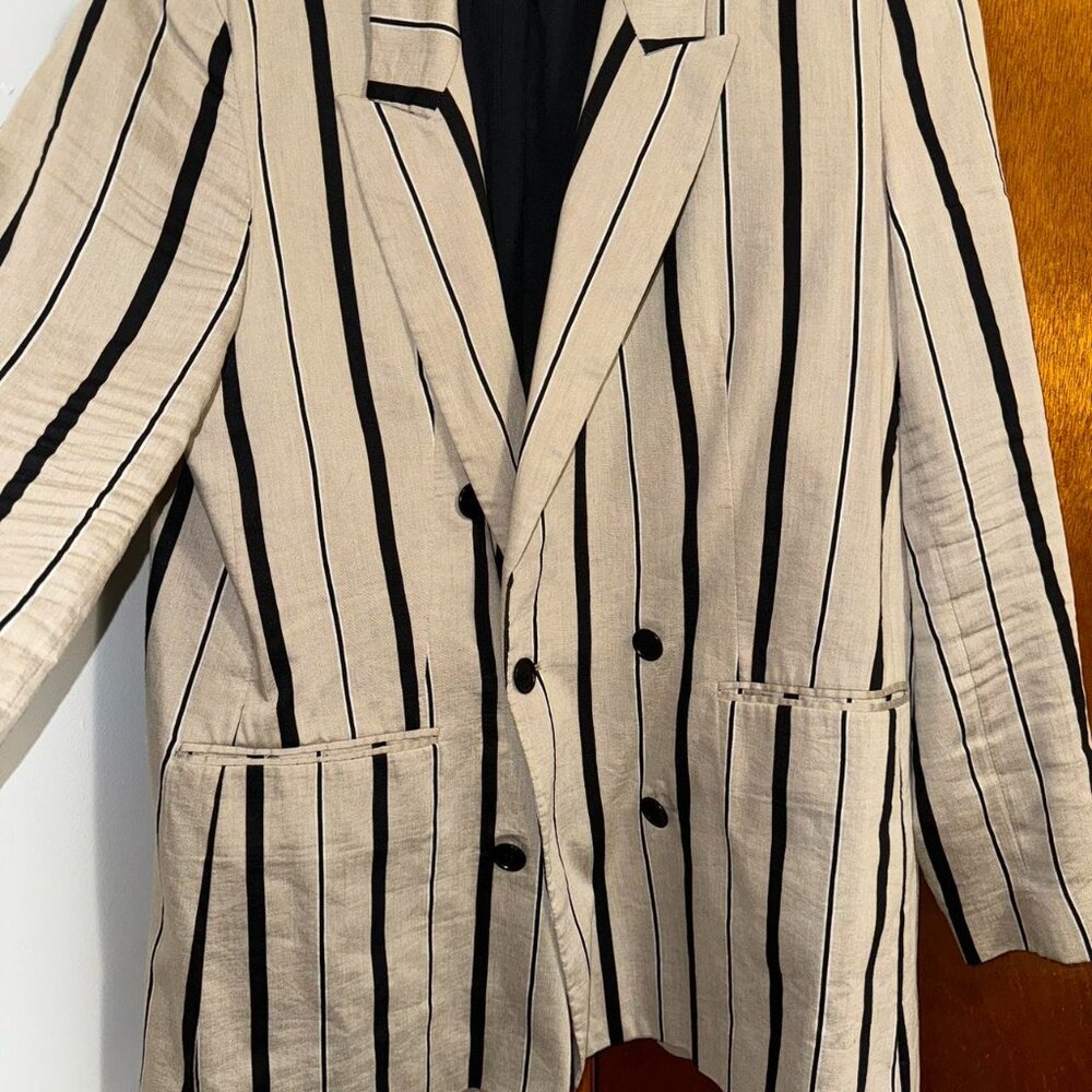 Striped Linen Blazer